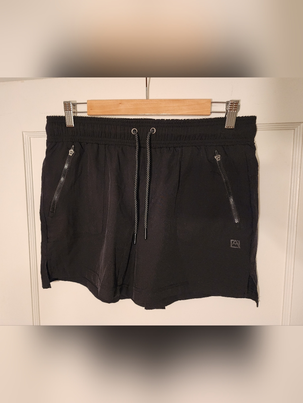 Women's Black Drawstring Athletic Shorts